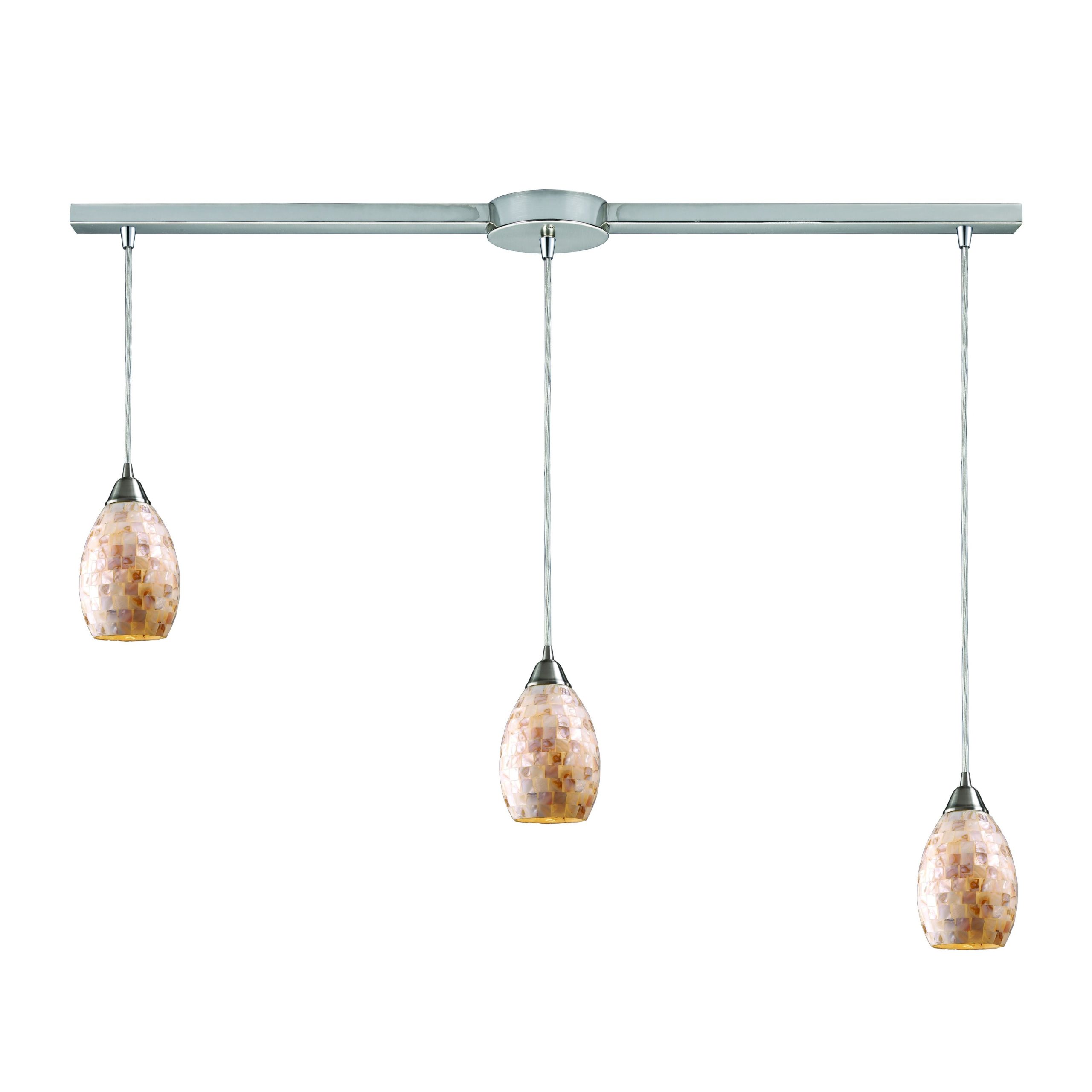 ELK SHOWROOM 10141/3L Capri 36” Wide 3-Light Pendant – Satin Nickel