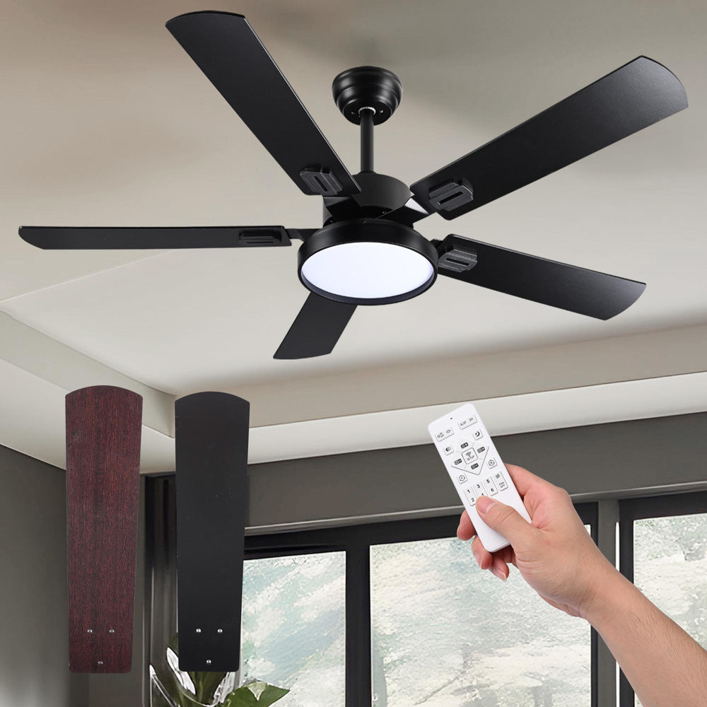 Yescom 52″ Ceiling Fan with 3 Lights Remote 5-Blade