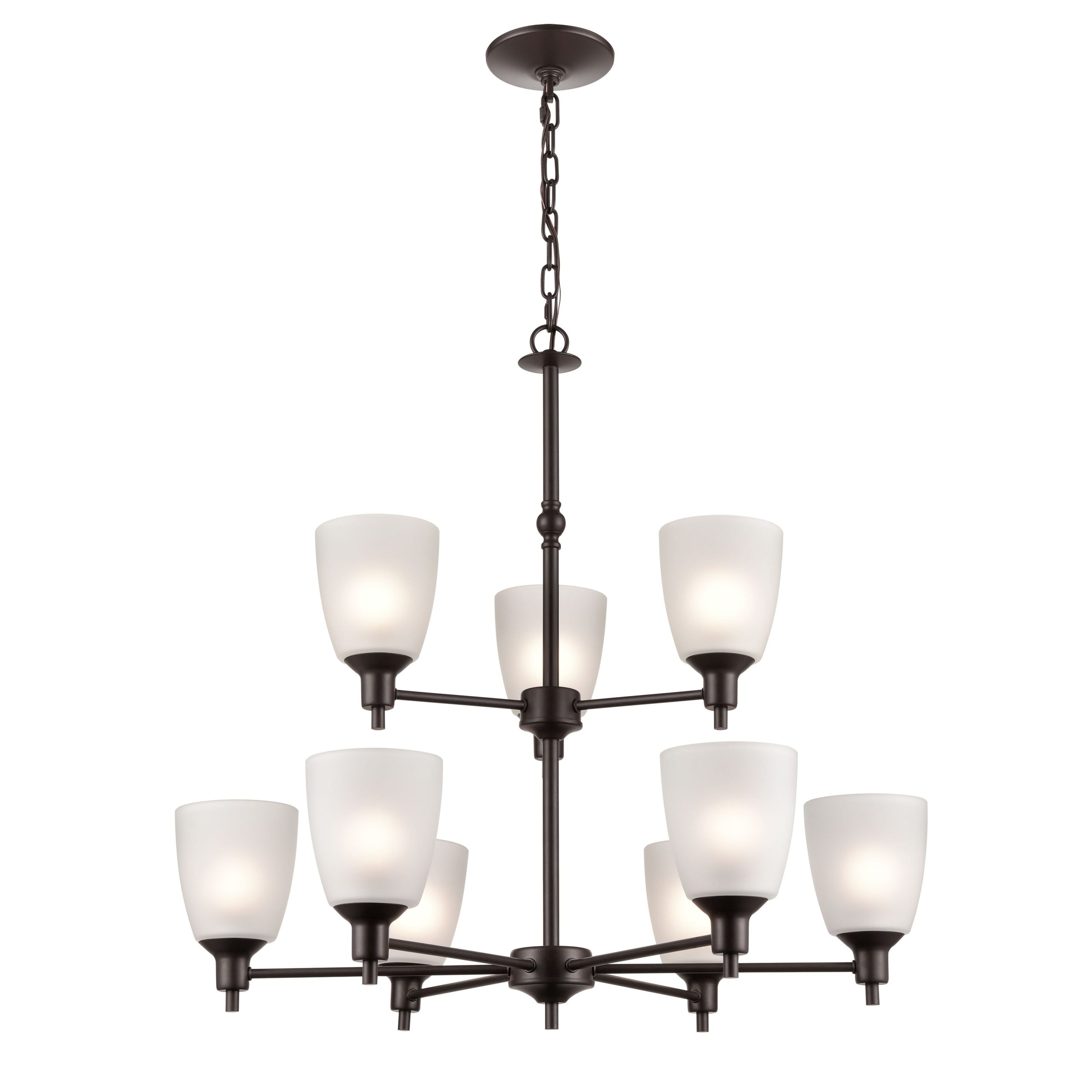 THOMAS 1359CH/10 Jackson 29” Wide 9-Light Chandelier – Oil Rubbed Bronze