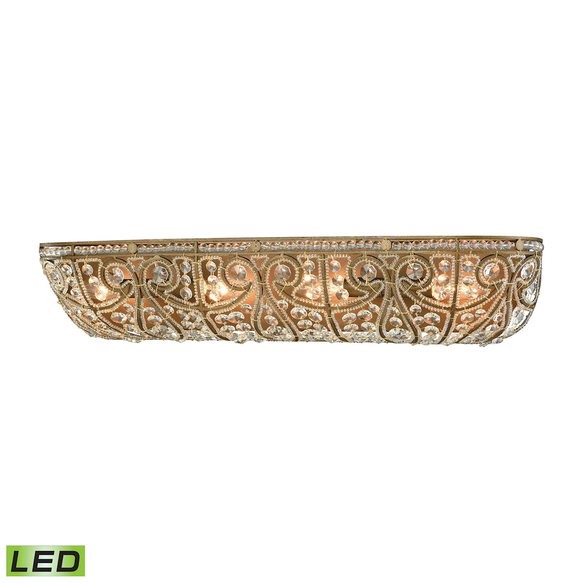 ELK SHOWROOM 15961/4-LED Elizabethan 27” Wide 4-Light Vanity Light – Dark Bronze