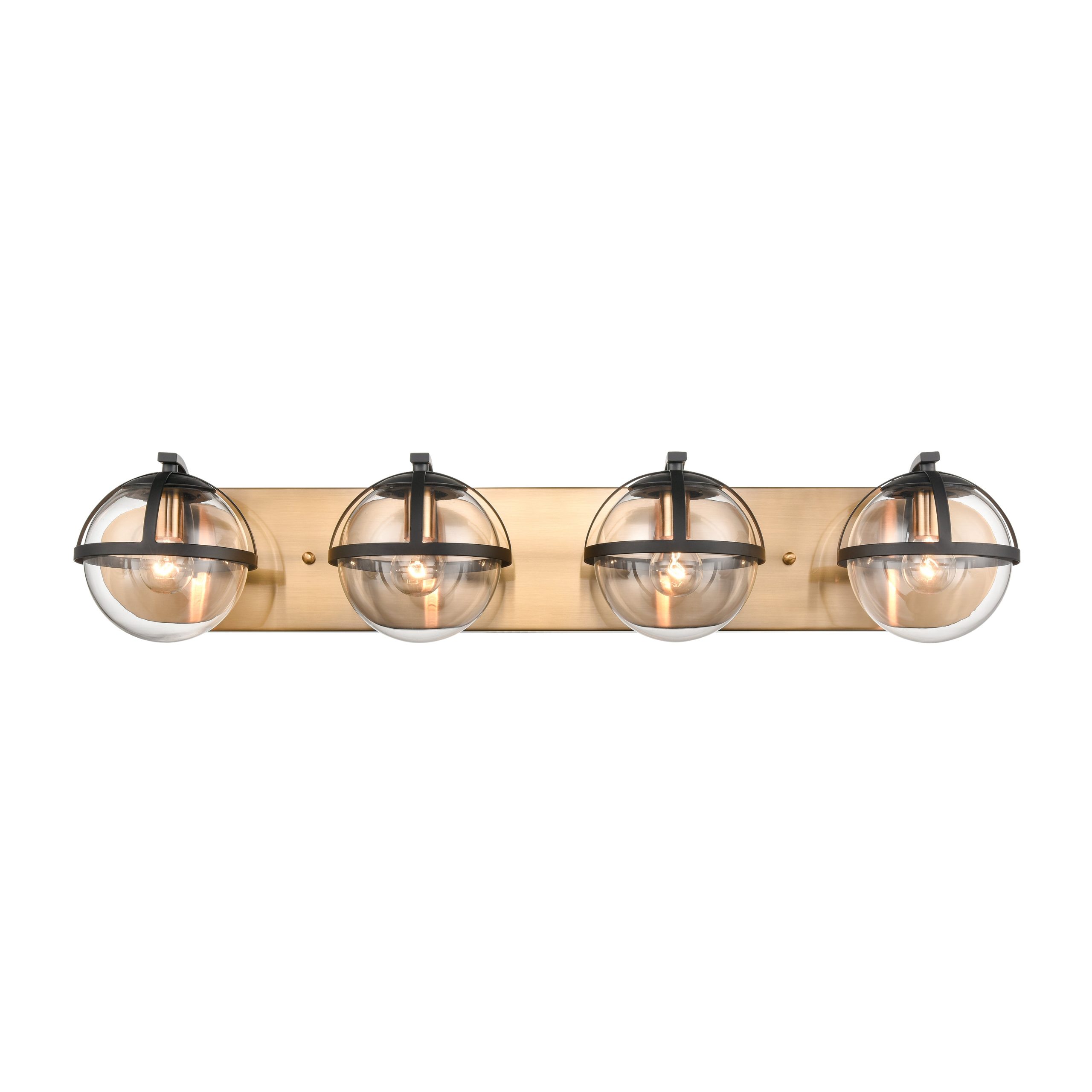 ELK SHOWROOM 18653/4 Davenay 31” Wide 4-Light Vanity Light – Satin Brass