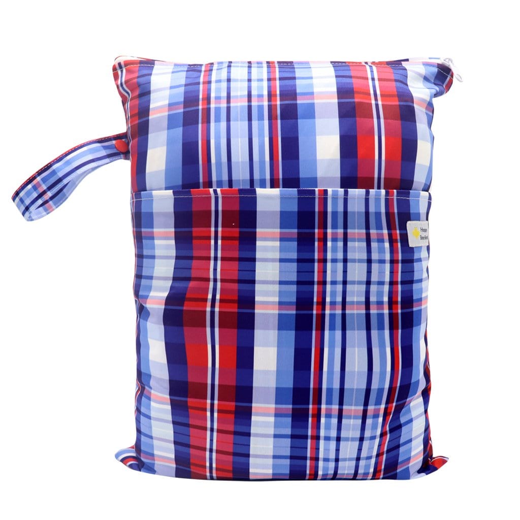 Double Pocket Wet Bag By Happy Beehinds – Plaid