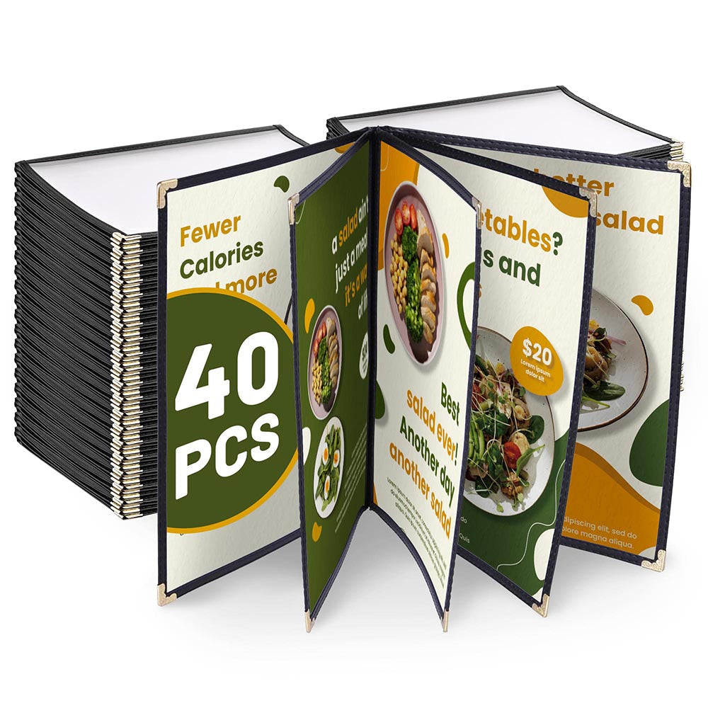 Yescom 40x Menu Covers 8.5×14 Restaurant Cafe 5-Page