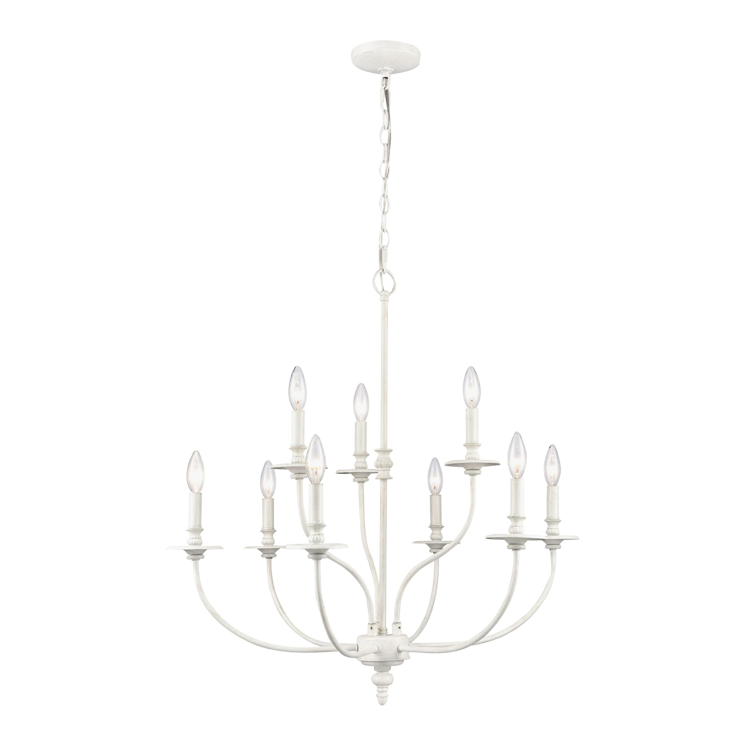 ELK SHOWROOM 28903/6+3 Hartford 29” Wide 9-Light Chandelier – Farmhouse White