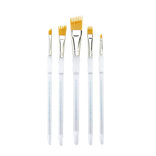 Aqualon Royal & Langnickel Wisp Angular Artist Brush Set, 5-Piece