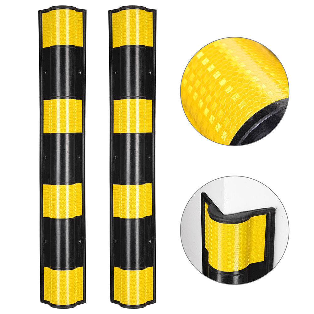 Yescom 2pcs Rubber Corner Guards for Walls Reflective 31″ Round