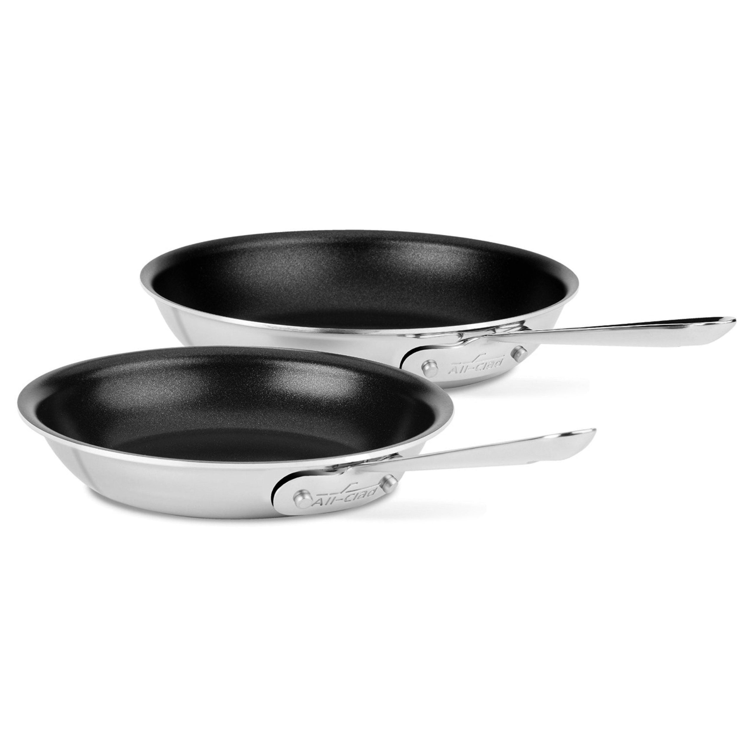 All-Clad d3 Stainless 2 Piece 8 & 10″ Nonstick Fry Pan Set