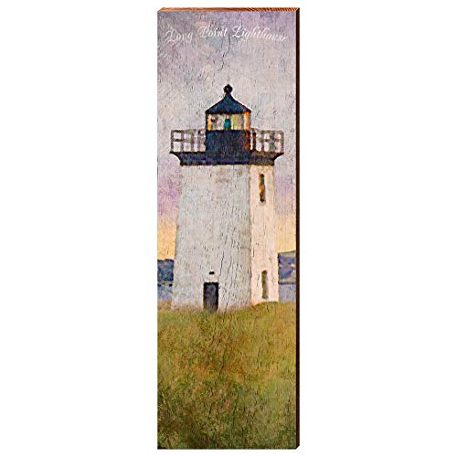 Long Point Lighthouse Home Decor Art Print on Real Wood