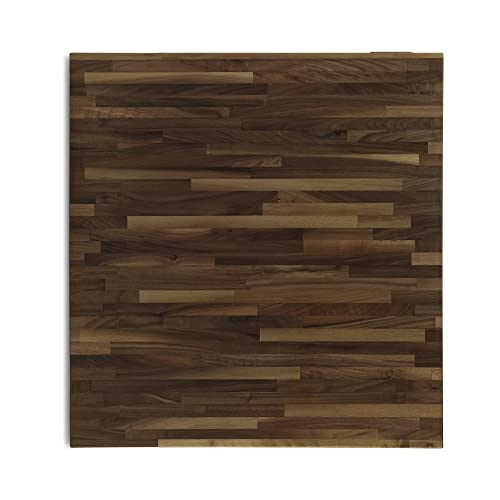 CONSDAN Butcher Block Counter Top, Walnut Solid Hardwood Countertop, Wood Slabs for Kitchen, Reversible, Both Side Polished, Prefinished with