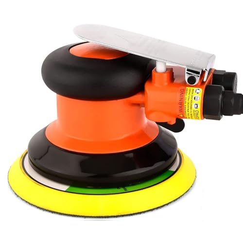 Professional Heavy Duty 5″ Dual Action Random Orbital Sander, Pneumatic Palm Sander