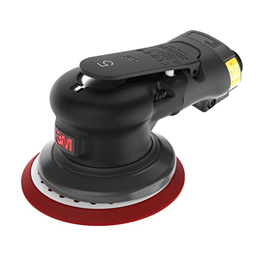 3M Pneumatic Random Orbital Sander – Xtract ROS, 88949, 6 in, Non-Vacuum, 3/32 in Orbit, Lightweight and Comfortable, 12000 RPM, 209W Motor, 3 Speed