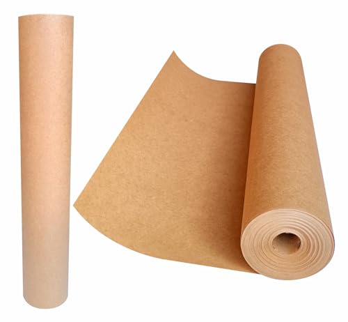 Purple Papers Brown Kraft Paper Roll | 17.8 Inch x 110 ft / 1320 inch | Perfect for Packing, Void Filling Wrapping, Kids Artwork, Gift Wrapping,