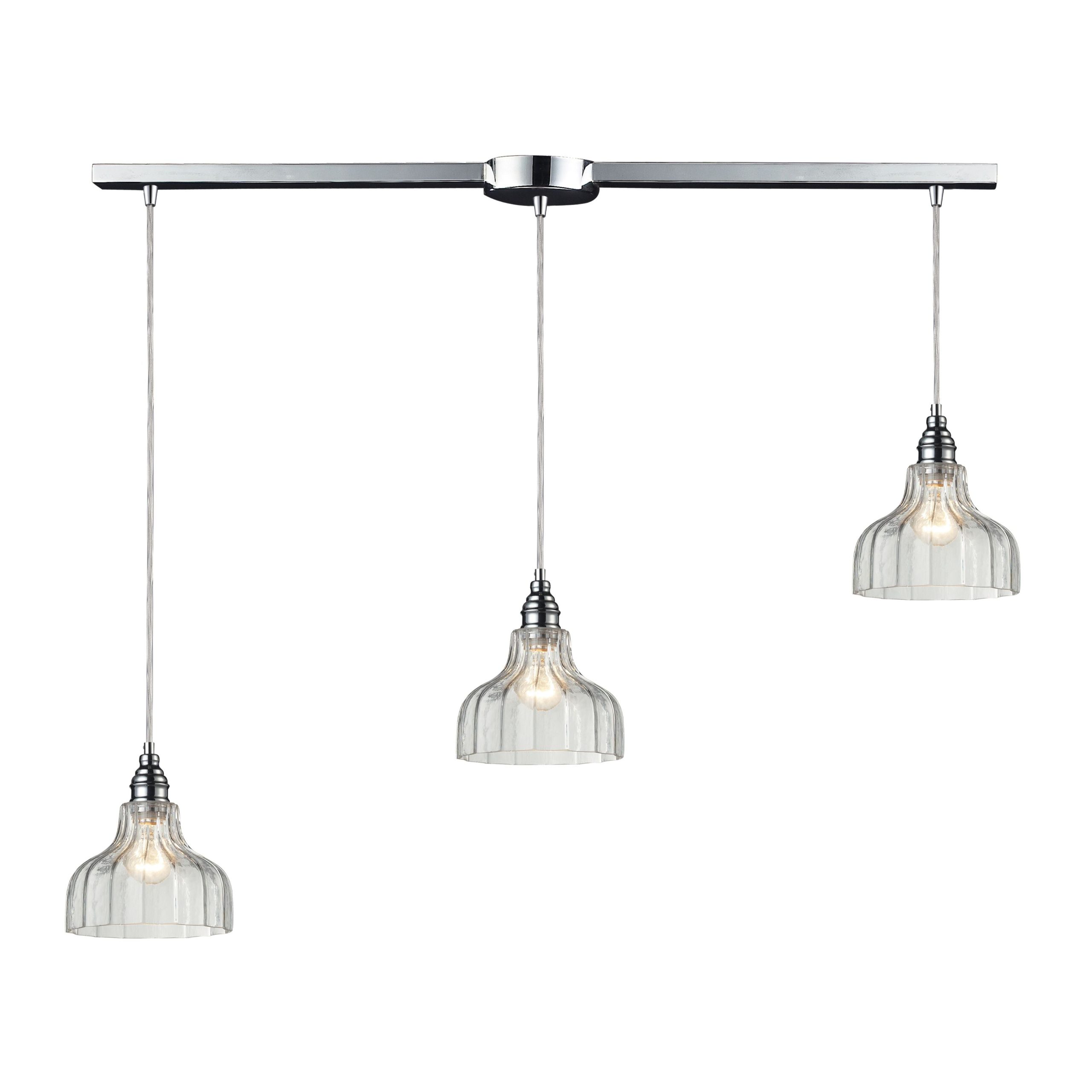 ELK SHOWROOM 46018/3L Danica 36” Wide 3-Light Pendant – Polished Chrome