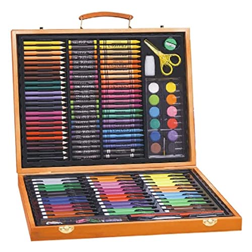 RMENST Art Supplies, 150-Pieces Deluxe Wooden Art Set Crafts Drawing Painting Kit, Creative Gift Box for Adults Artist Beginners Kids Girls Drawing