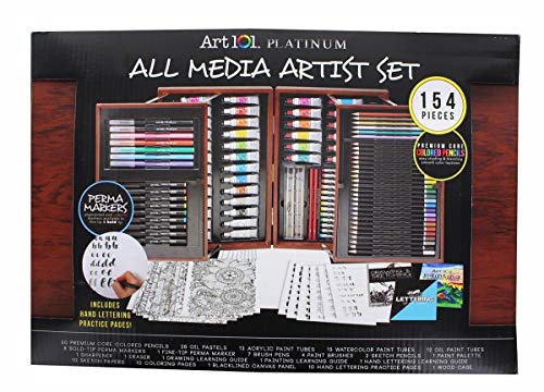 D.M. Creations, L.L.C. Art 101 Platinum All Media 154-Piece Artist Set