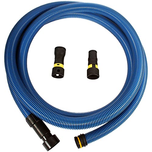 Cen-Tec Systems 94434 Antistatic Wet/Dry Vacuum Shop Vacs with Universal Power Tool Adapter Set, 16 Ft. Hose, Blue