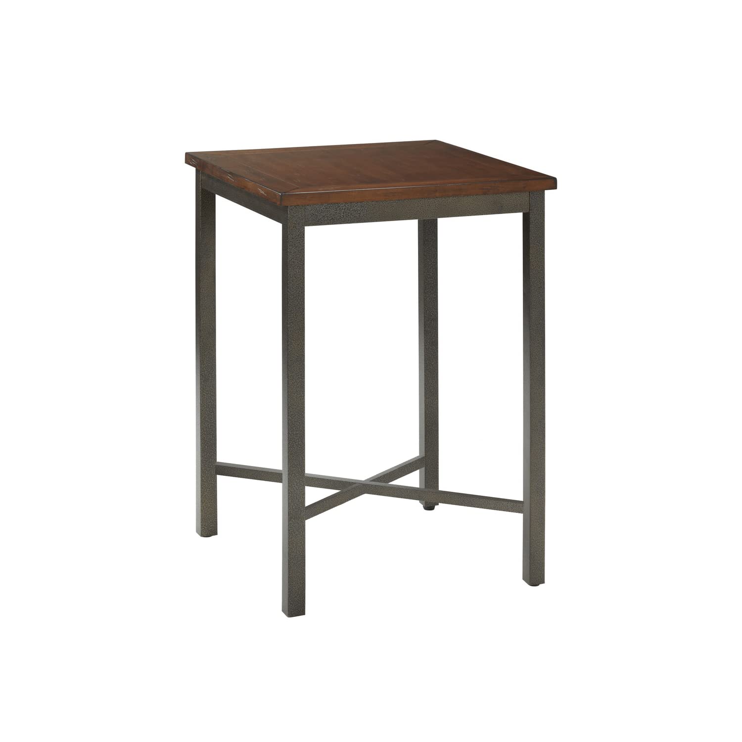 Home Styles Cabin Creek Bistro Table, Constructed from Hardwood Solids with a Chestnut Distressed Finish