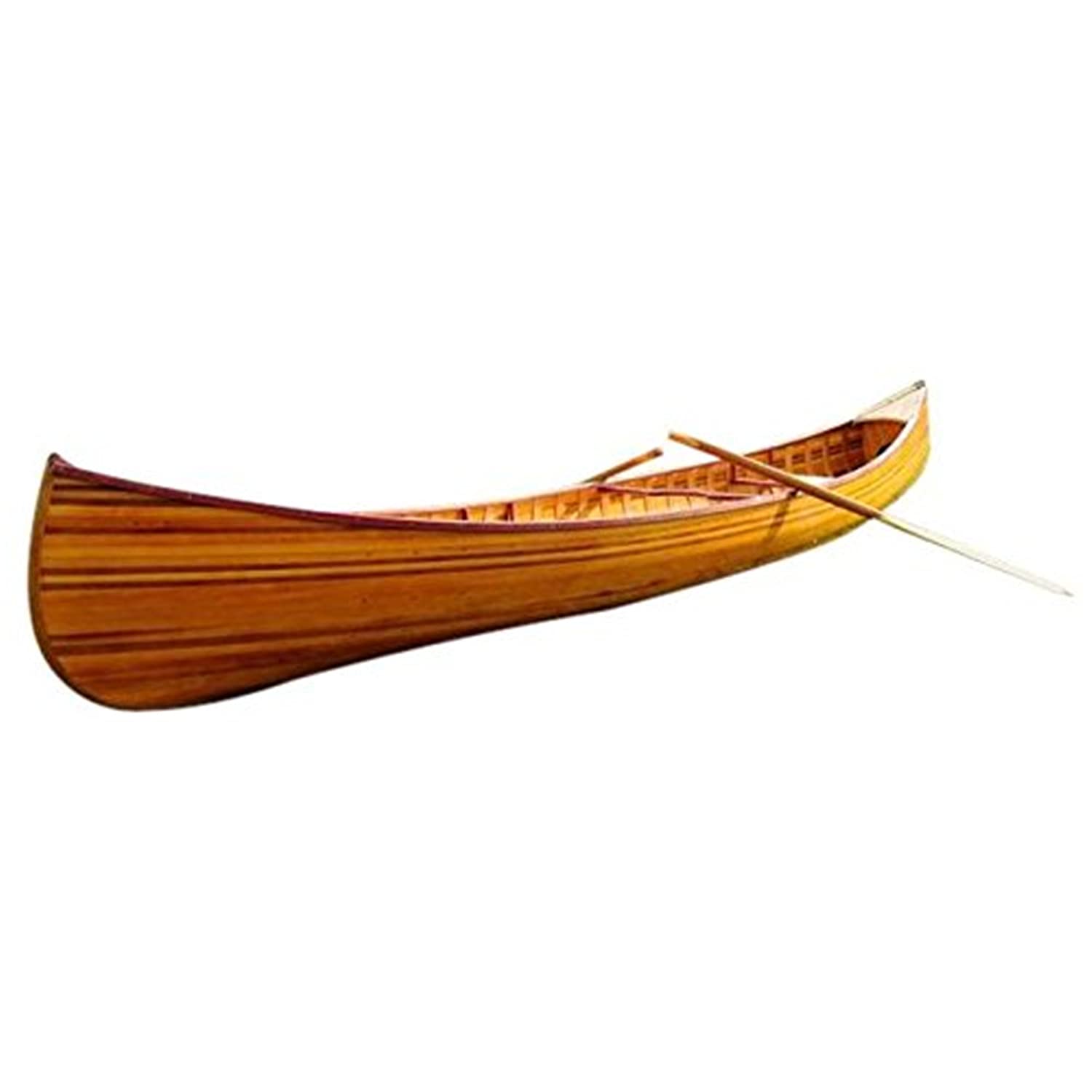 Wooden Canoe with Ribs Curved Bow, 12-Feet