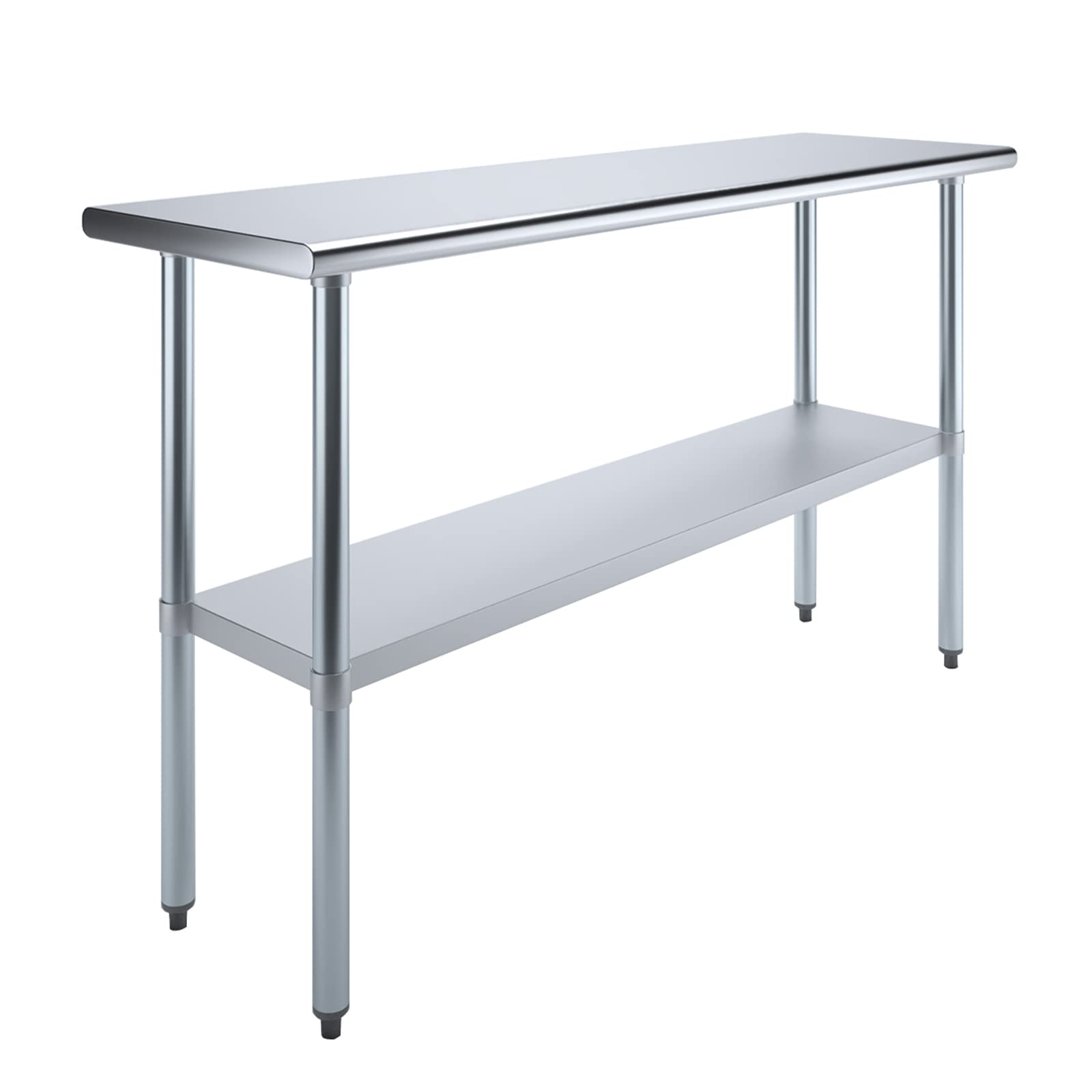 AmGood 18″ X 60″ Stainless Steel Work Table | Metal Kitchen Food Prep Table | NSF