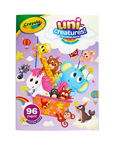 Crayola Uni-Creatures Coloring Book, 96 Unicorn Coloring Pages, Gift for Kids, Ages 3, 4, 5, 6, Multi