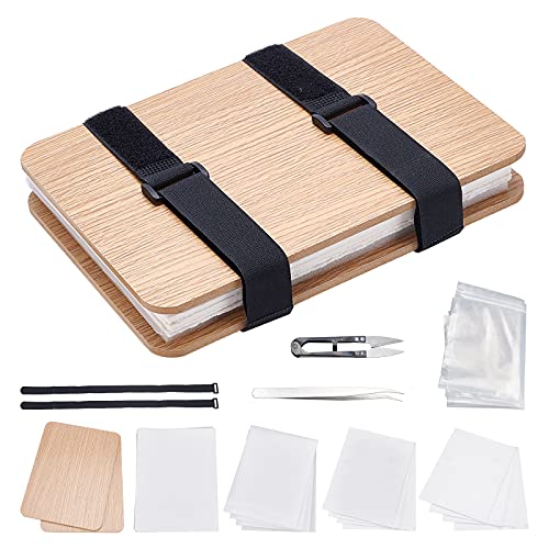 GORGECRAFT Flower Press Book Leaf Plant Press Kits 6.3×8.7 Inch Wooden Art Kit Including Instructions for Making Specimen DIY Art Handicrafts