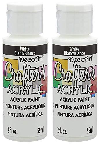 2-Pack Bundle – Deco Art Crafter’s Acrylic All Purpose Paint – White (dca-01) – 2-Ounces Each