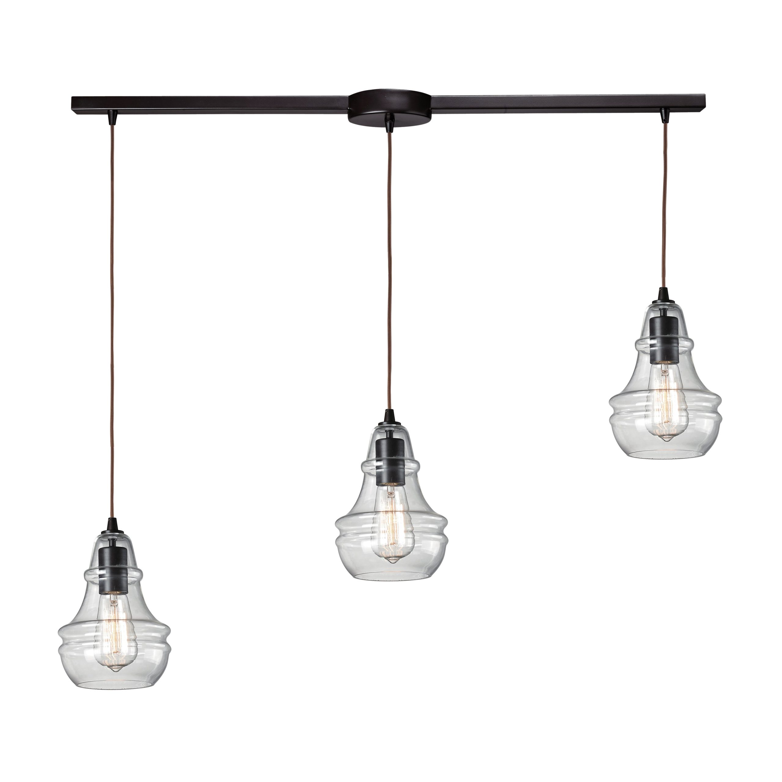 ELK SHOWROOM 60047-3L Menlow Park 36” Wide 3-Light Multi Pendant – Oiled Bronze