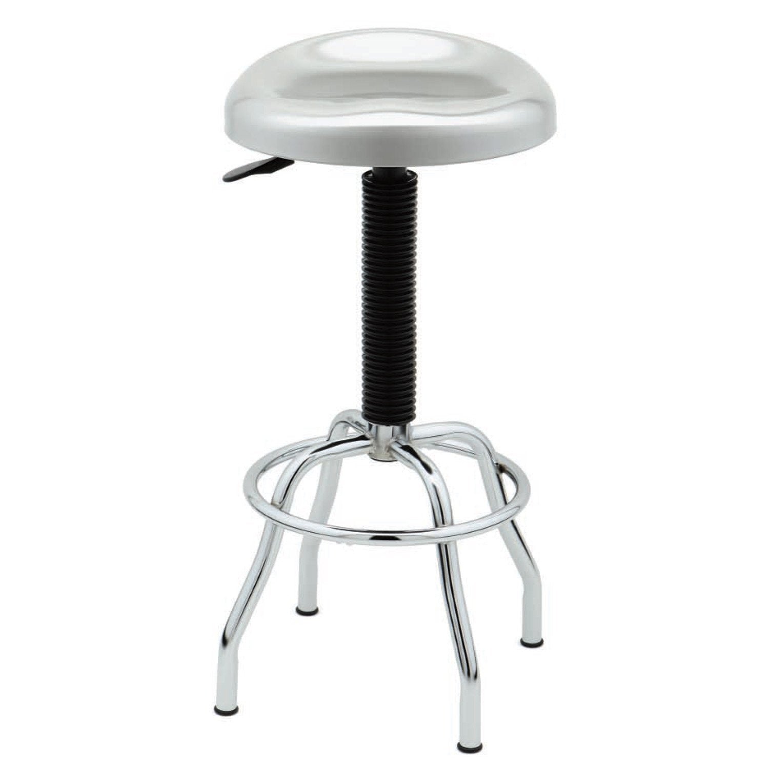 Seville Classics Stainless Steel Pneumatic Contoured Seat Work Stool