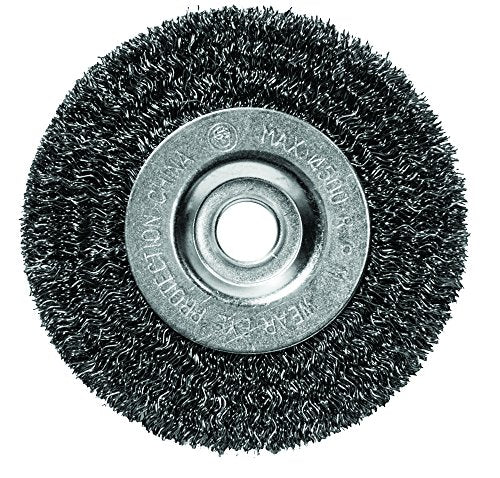 Century Drill & Tool 76841 Coarse Crimped Bench Grinder Wire Wheel, 4″