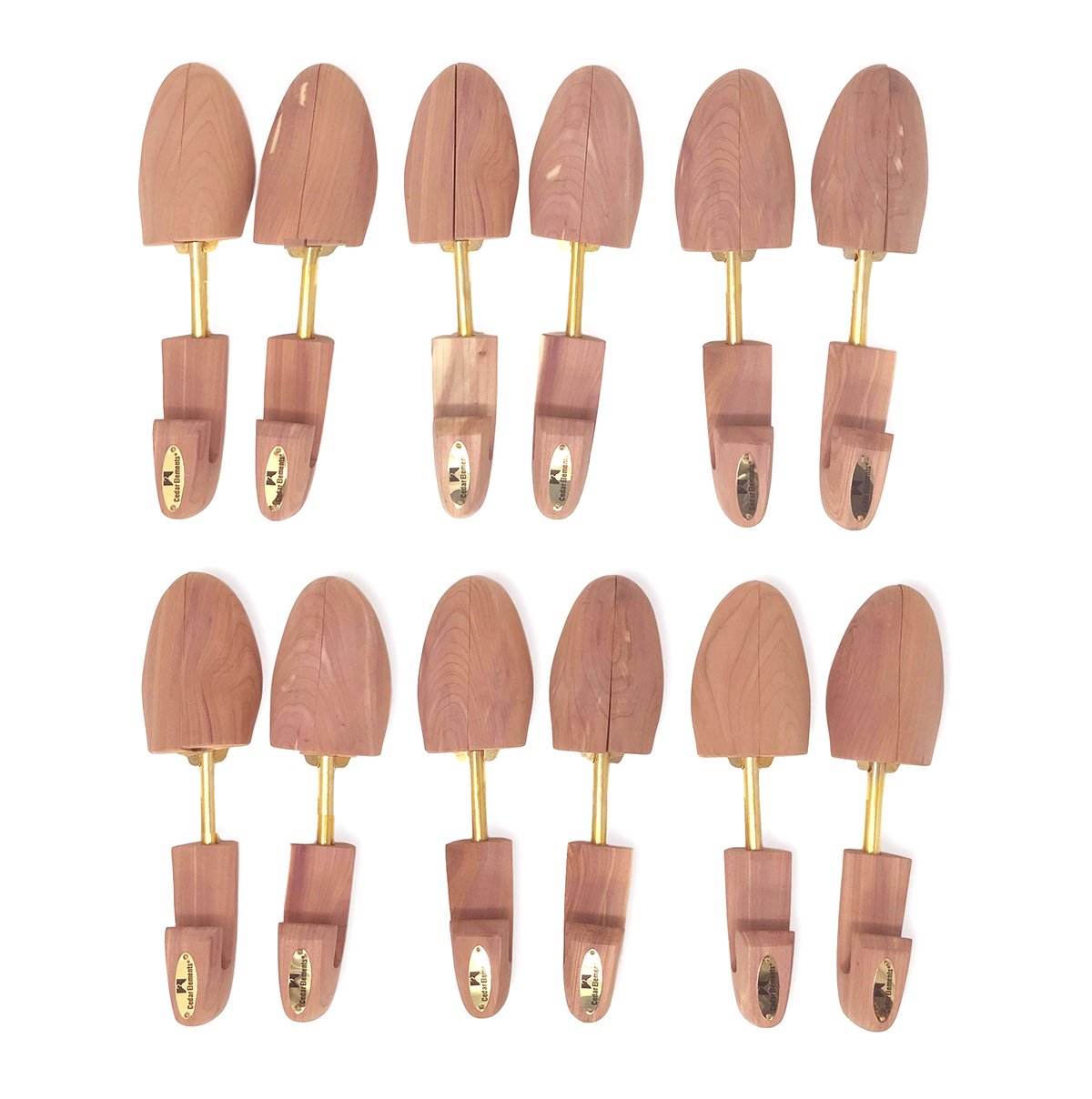 Cedar Elements Little Wholesale Program – Combination Cedar Shoe Trees – 6 Pairs (L)