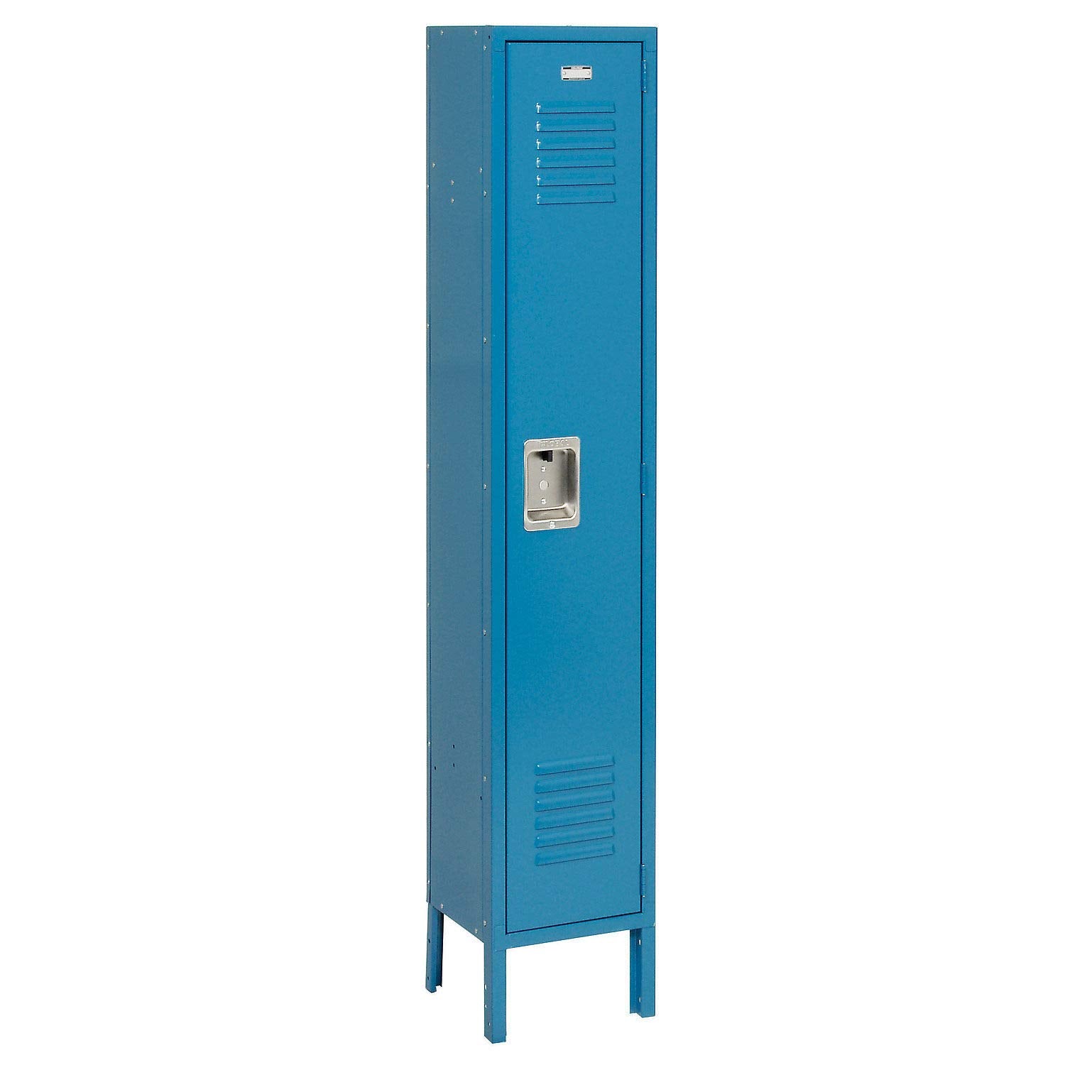 GLOBAL INDUSTRIAL Single Tier Locker, 15x18x72 1 Door, Unassembled, Blue