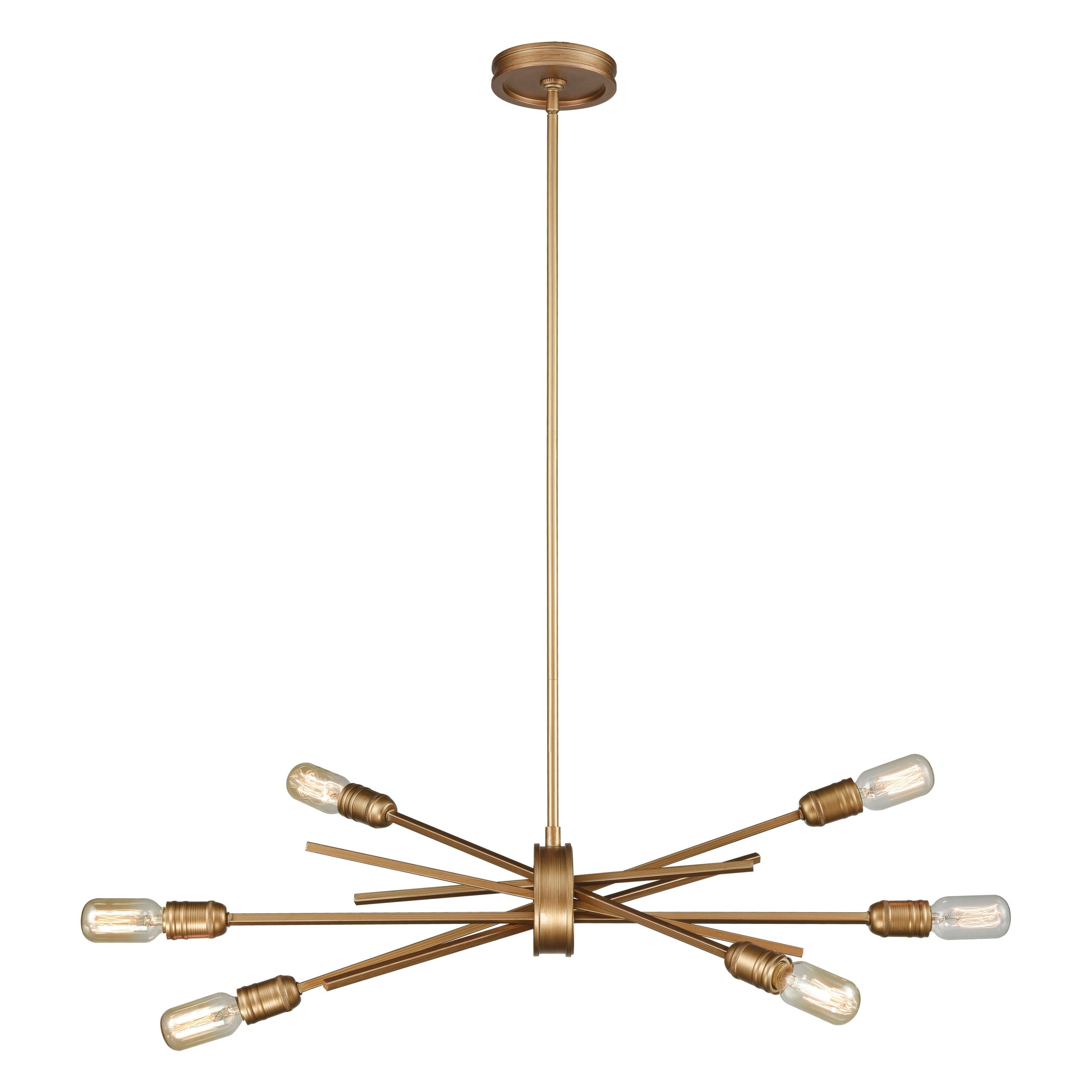 ELK SHOWROOM 66971/6 Xenia 31” Wide 6-Light Chandelier – Matte Gold