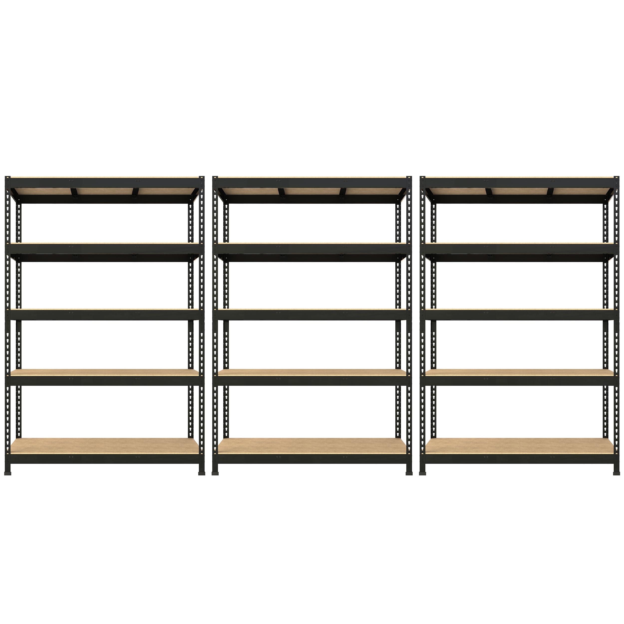 Prilinex Heavy Duty Storage Shelves 48″ W x 24″ D x 72″ H – 3 Packs 5-Tier Adjustable Metal Garage Shelving Unit, Standing Utility Shelf Racks for