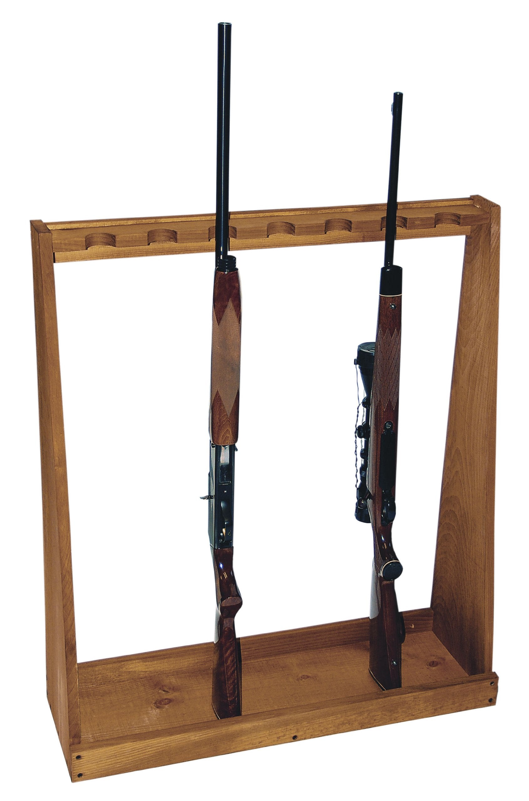 Evans Sports Seven-Gun Wooden Standing Floor Gun Display Rack