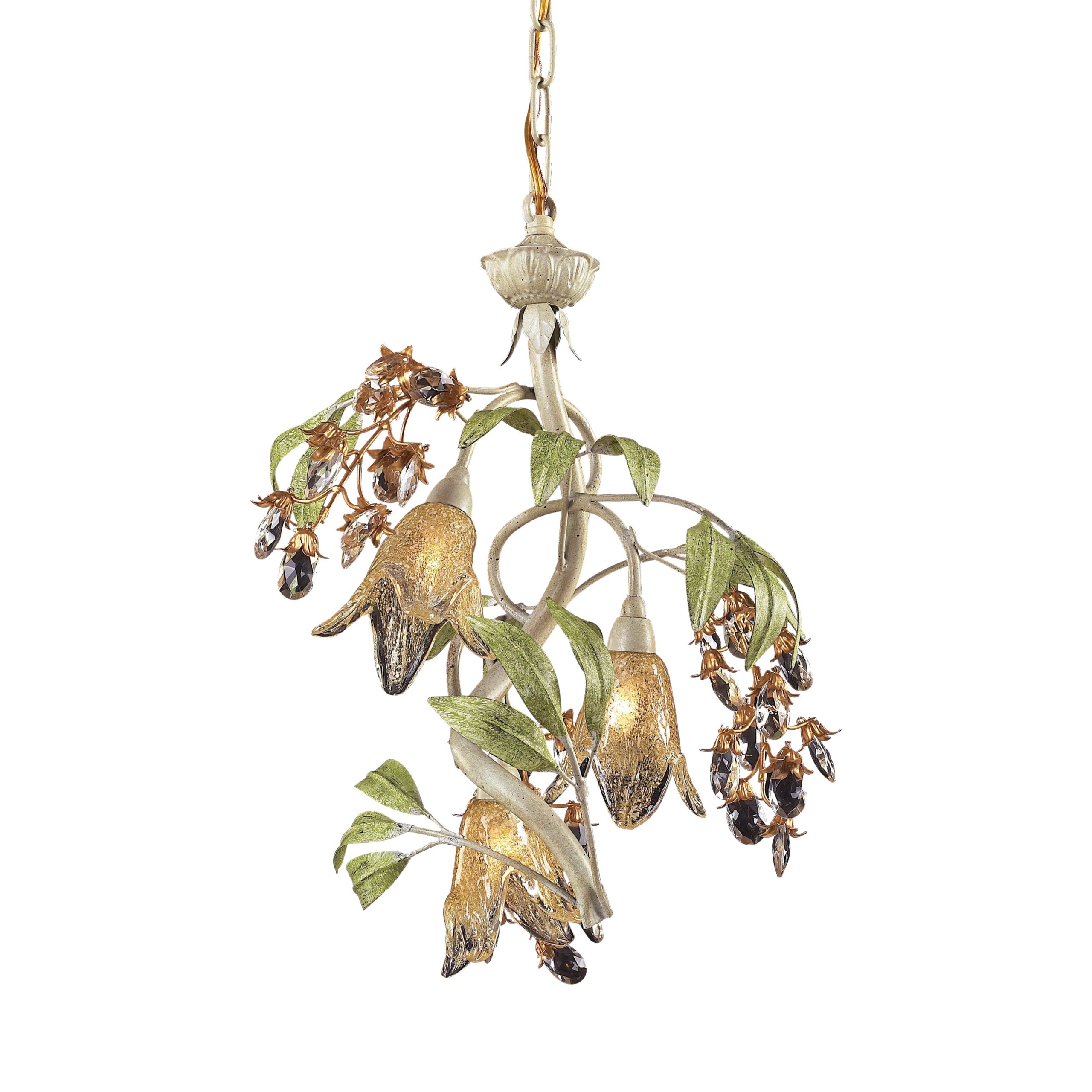 ELK SHOWROOM 86051 Huarco 16” Wide 3-Light Chandelier – Sage Green