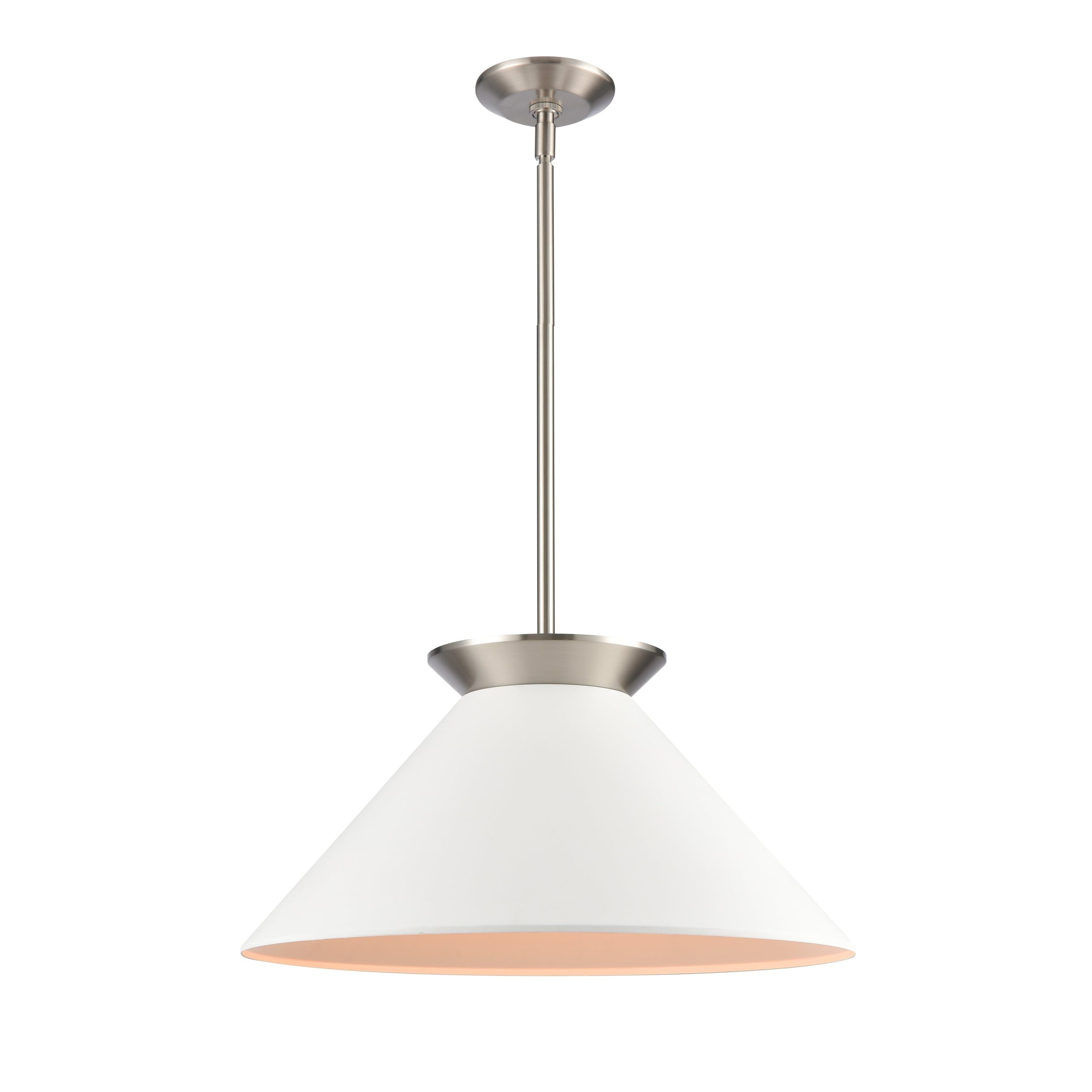 ELK SHOWROOM 89994/1 Cavendish 20” Wide 1-Light Pendant – Brushed Nickel