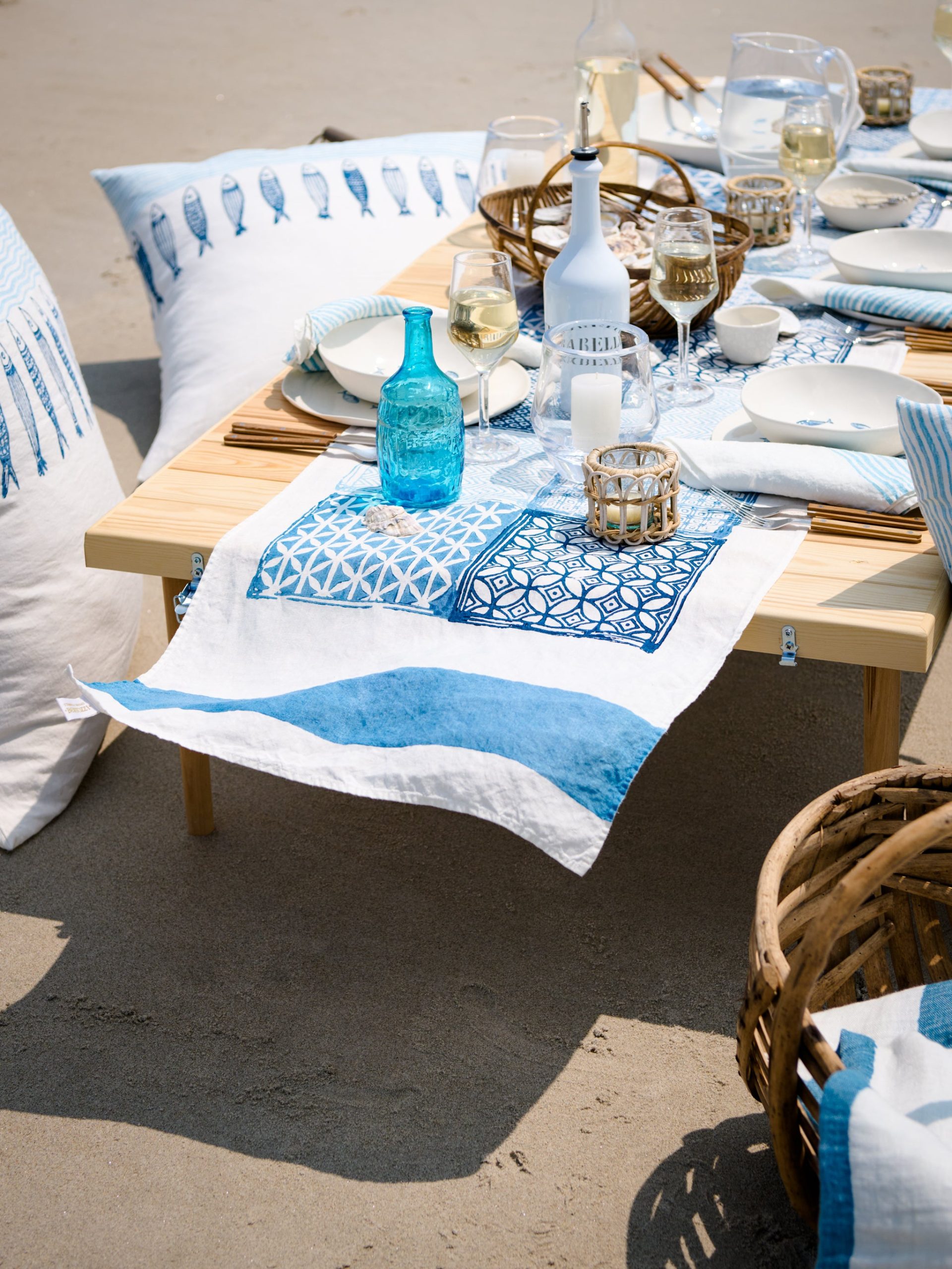 Bertozzi Taormina Blue Linen Collection