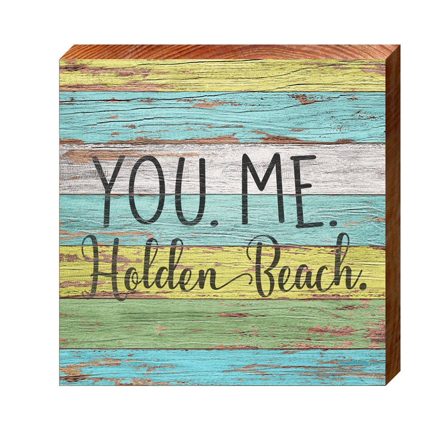 You Me Holden Beach | Real Wood Art Print