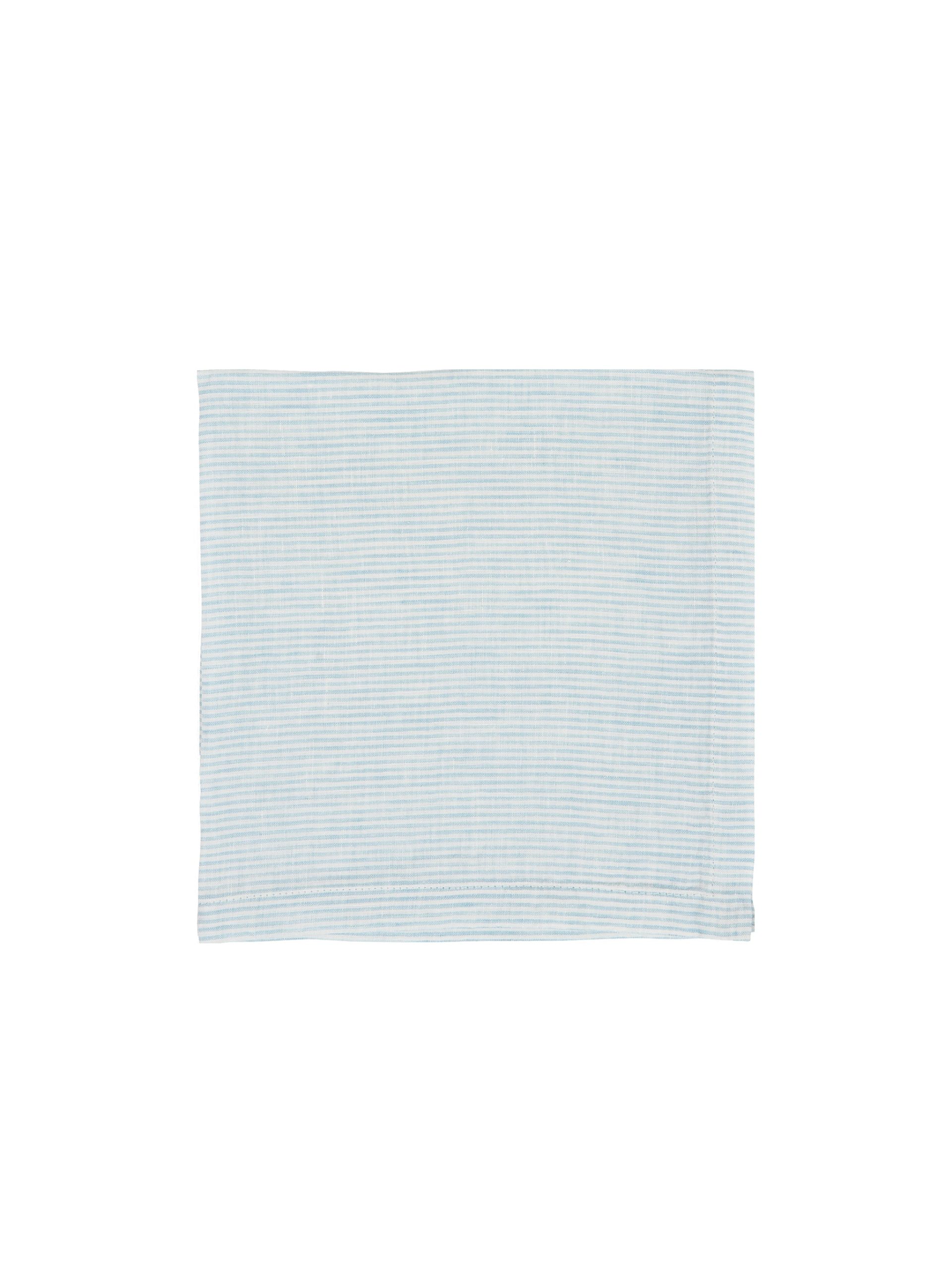 Cape Cod Sky Pinstripe Linen Collection