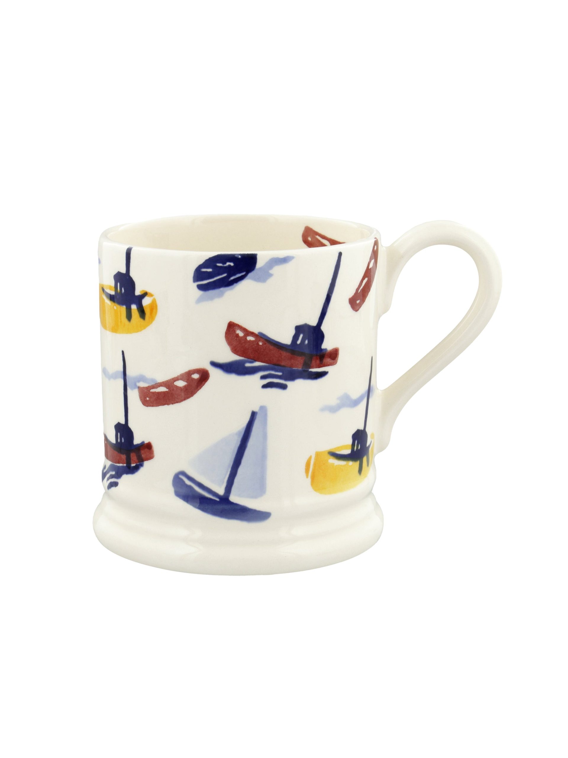 Emma Bridgewater Shoreline Scattered Boats Half Pint Mug