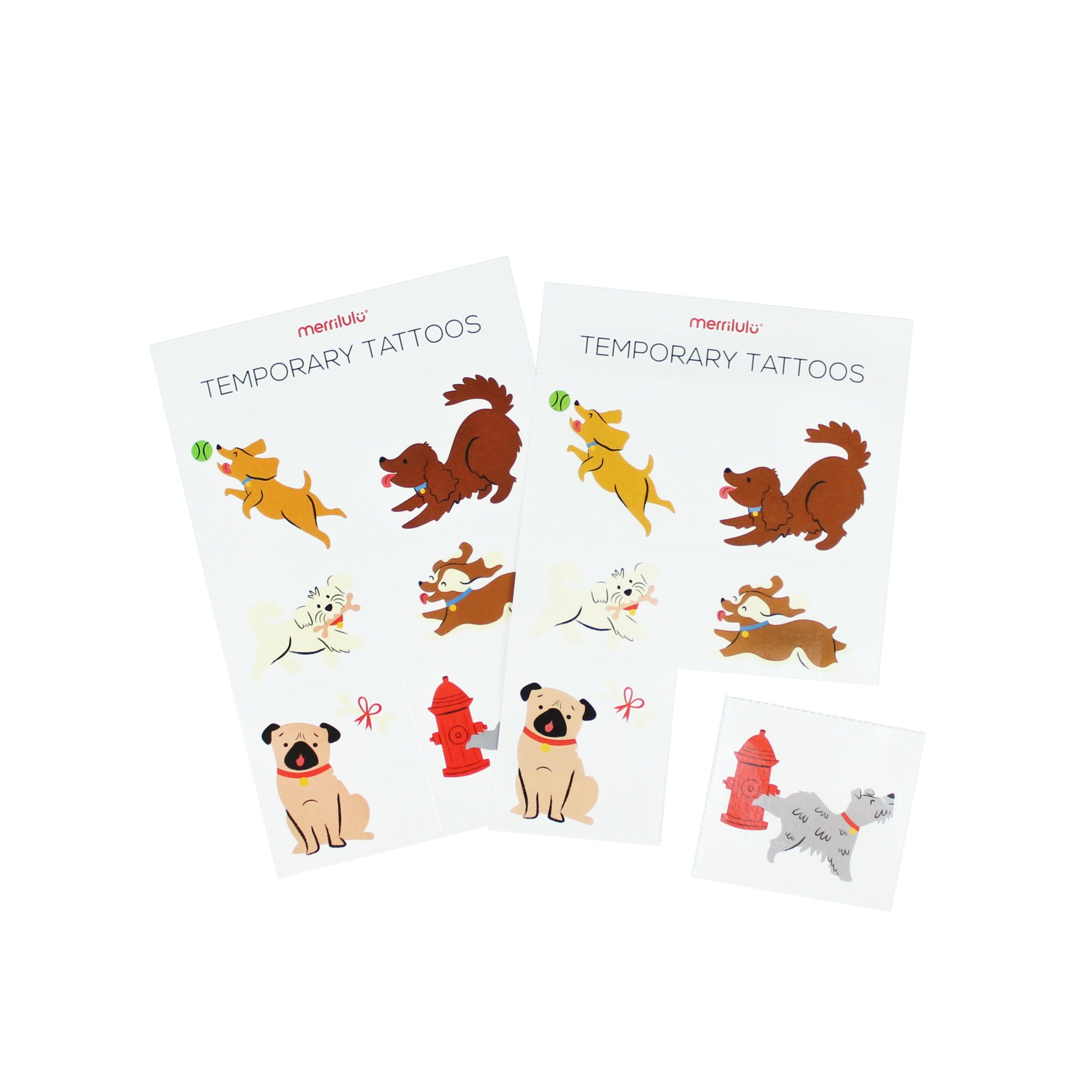 Dog Temporary Tattoos, 2 Sheets