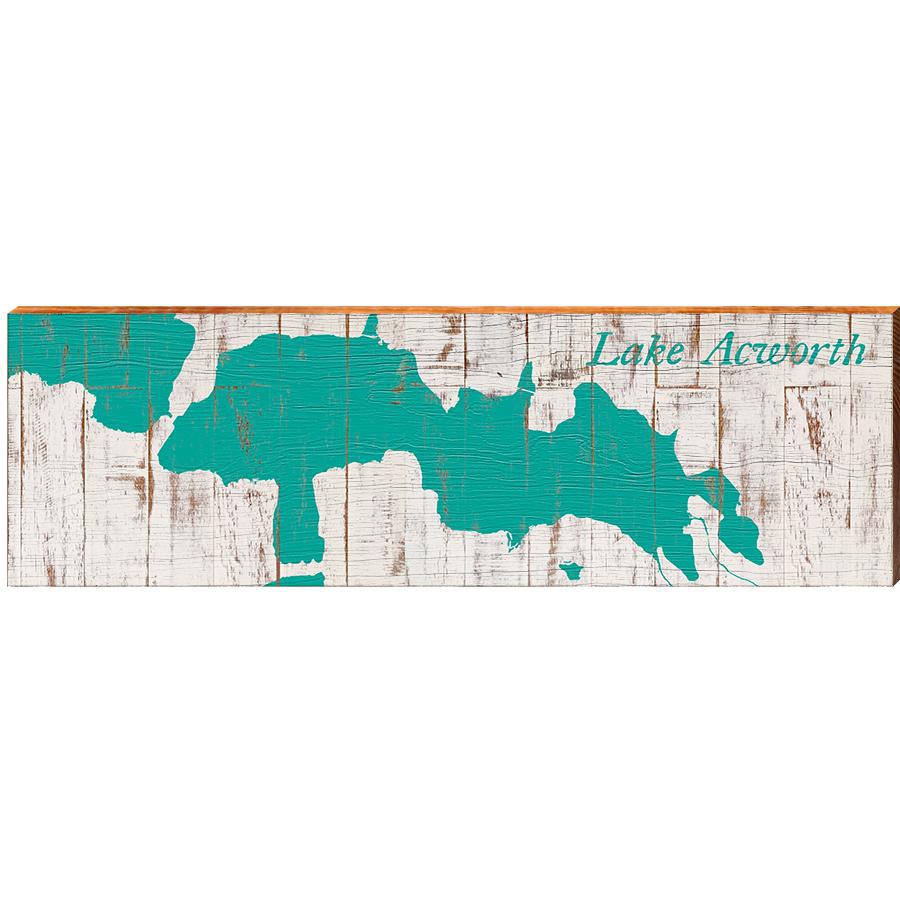 Lake Acworth Georgia | Wall Art Print on Real Wood