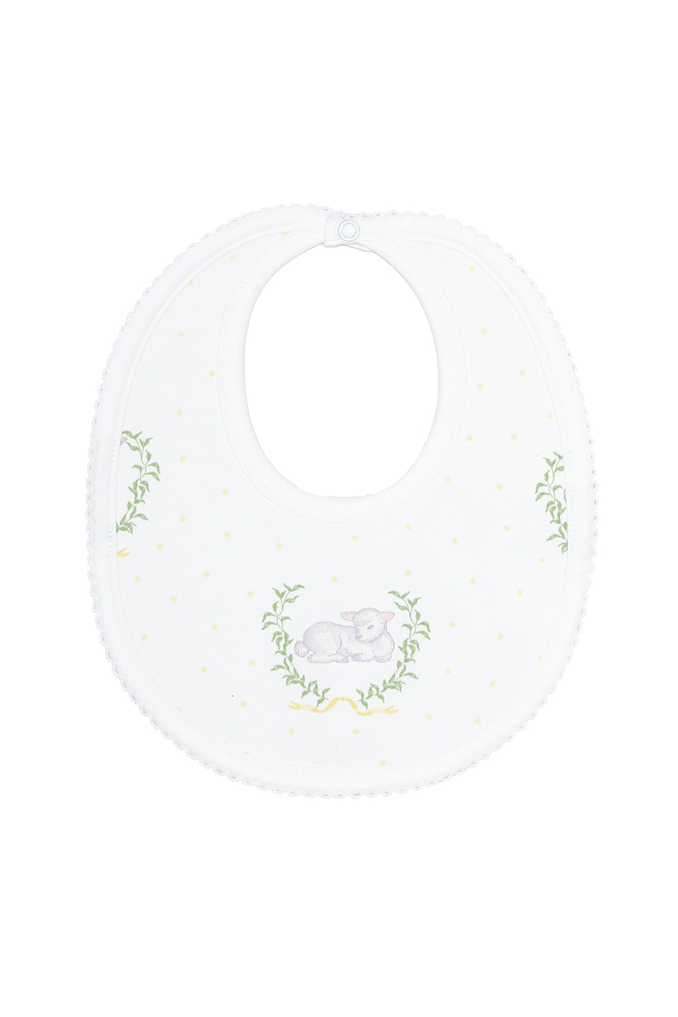 Yellow Lamb Print Bib