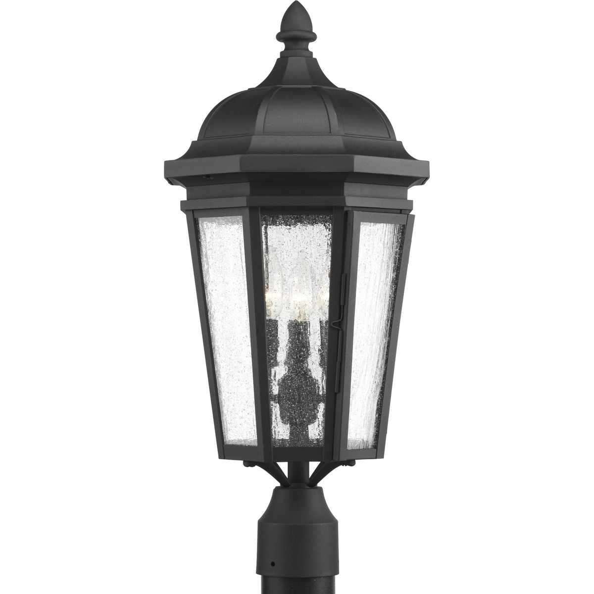 PROGRESS LIGHTING P540002-031 Verdae Collection Three-Light Post Lantern in Textured Black