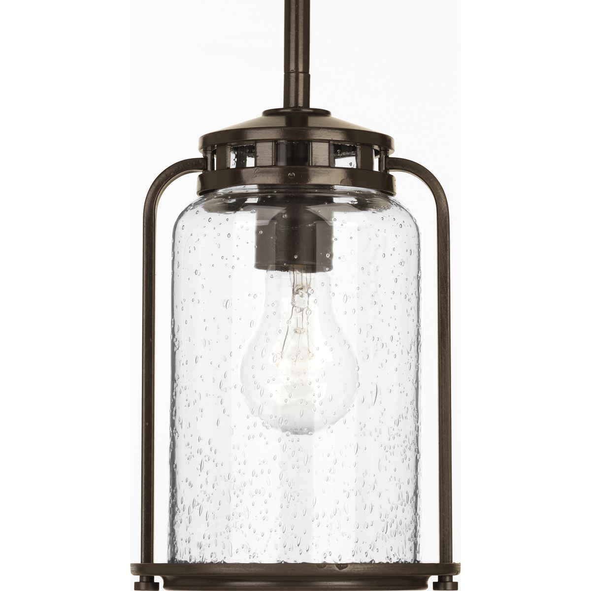 PROGRESS LIGHTING P5560-20 Botta Collection One-Light Small Hanging Lantern in Antique Bronze