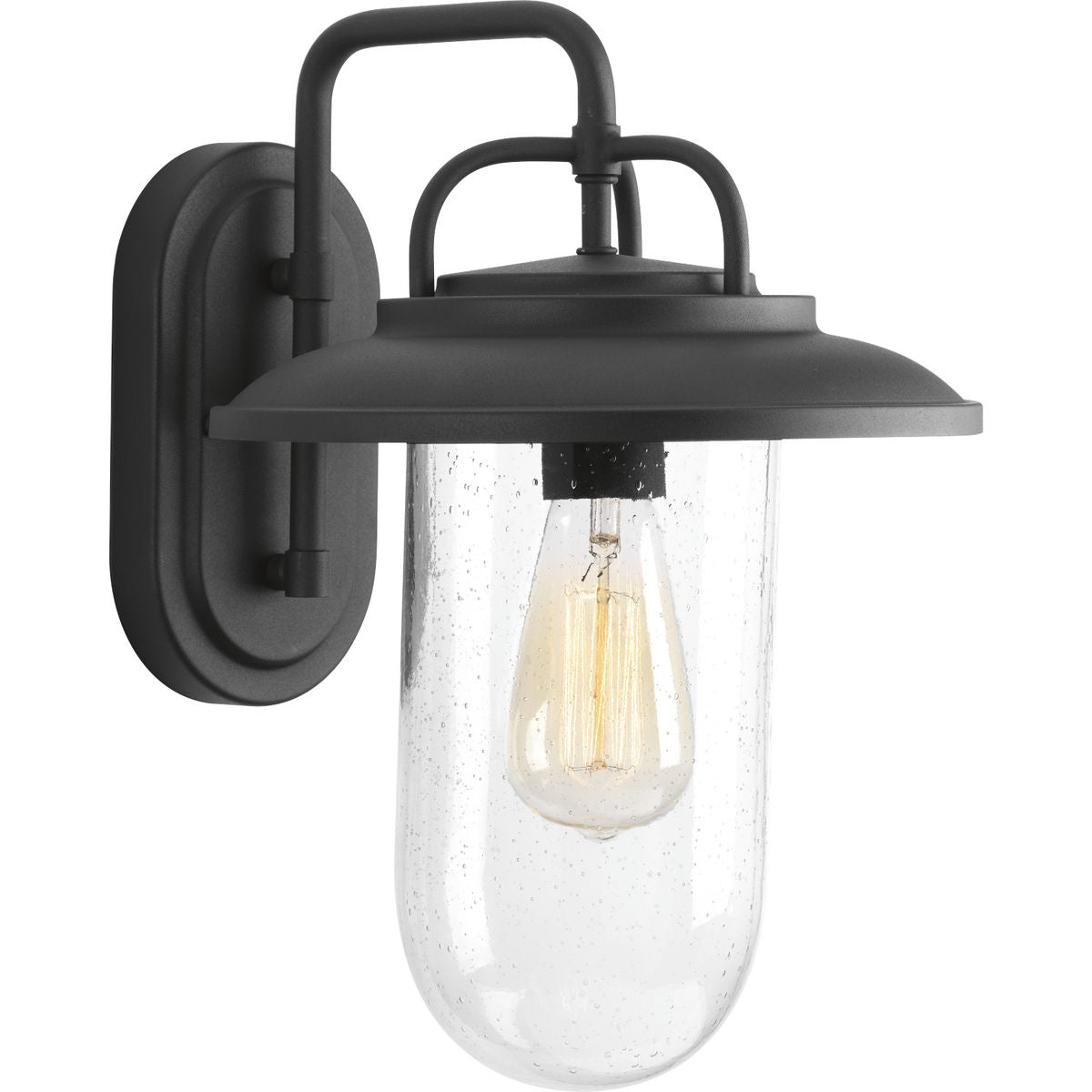 PROGRESS LIGHTING P560050-031 Beaufort Collection One-Light Medium Wall Lantern in Textured Black