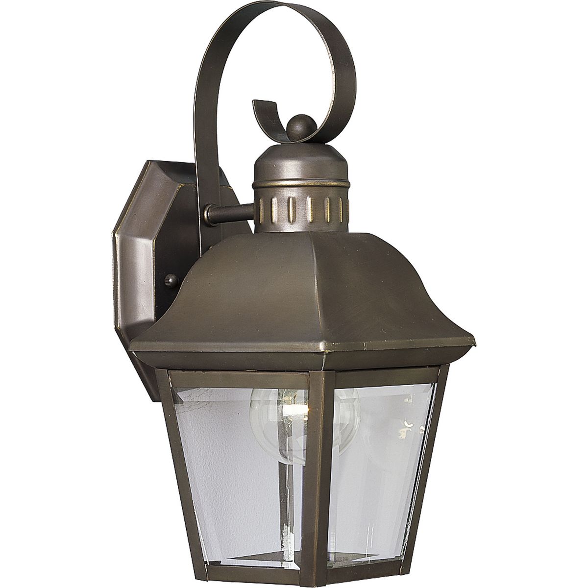 PROGRESS LIGHTING P5687-20 Andover Collection One-Light Small Wall Lantern in Antique Bronze