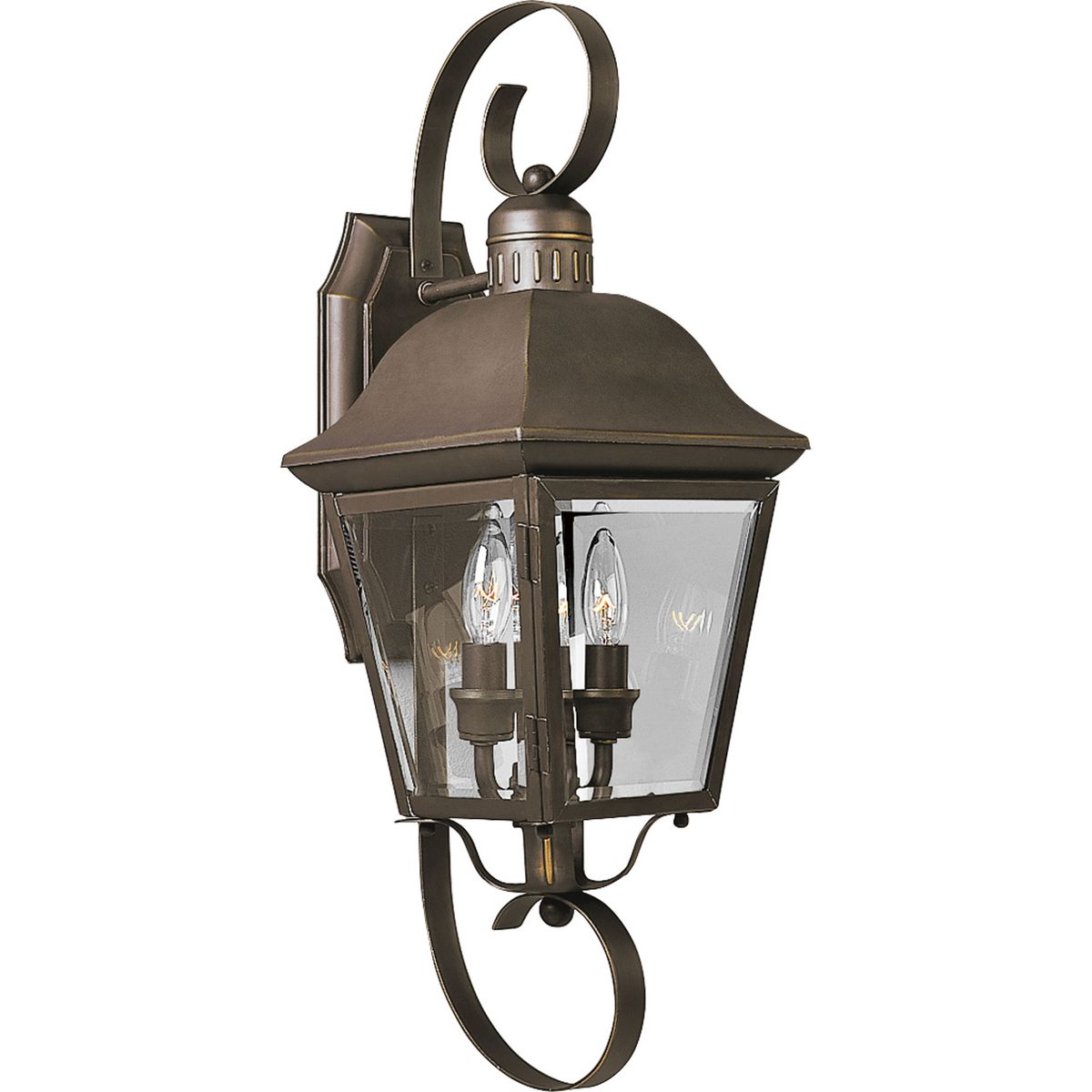 PROGRESS LIGHTING P5688-20 Andover Collection Two-Light Medium Wall Lantern in Antique Bronze