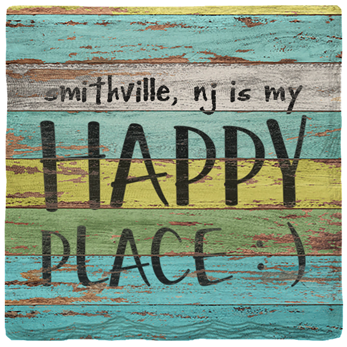 Smithville, New Jersey is My Happy Place | Drink Coaster Set