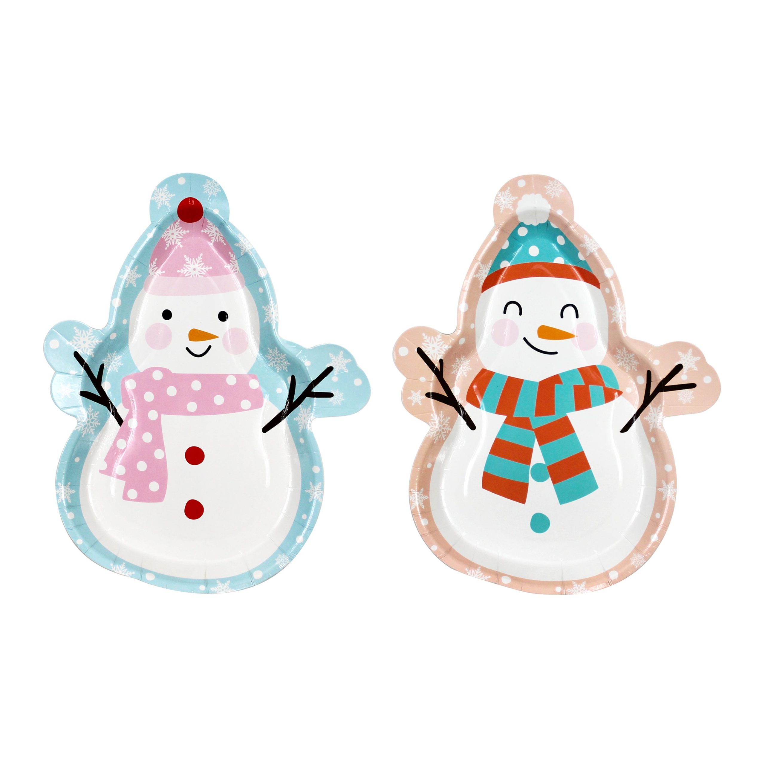 Snow Day Snowman Plates, 12 Ct